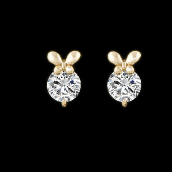 18K Gold Filled Rabbit Stud Earrings - Picture 5 of 8